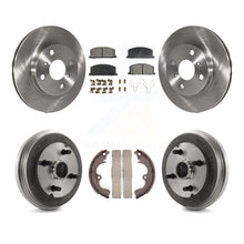 Charger l'image dans la galerie, Front Rear Disc Brake Rotors Ceramic Pads And Drum Kit For Toyota Tercel Paseo