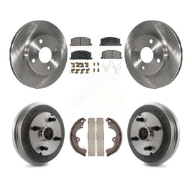 Front Rear Disc Brake Rotors Ceramic Pads And Drum Kit For Toyota Tercel Paseo