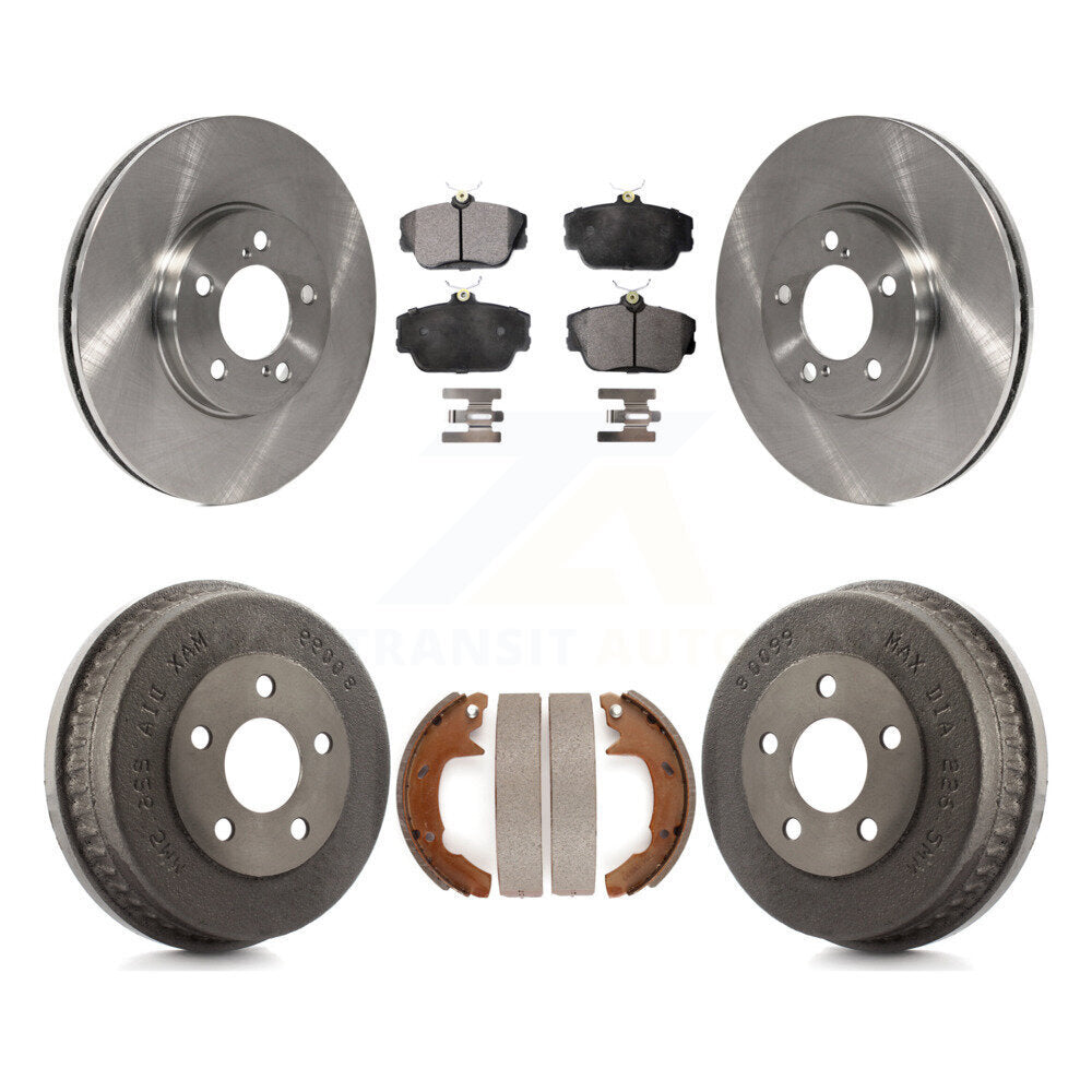 Front Rear Disc Brake Rotor Ceramic Pad & Drum Kit For Ford Taurus Mercury Sable