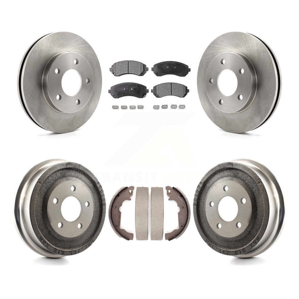 Front Rear Disc Brake Rotors Ceramic Pads And Drum Kit For Pontiac Aztek