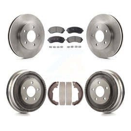 Front Rear Disc Brake Rotors Ceramic Pads And Drum Kit For Pontiac Aztek