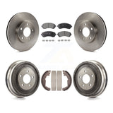 Front Rear Disc Brake Rotors Ceramic Pads And Drum Kit For Pontiac Aztek
