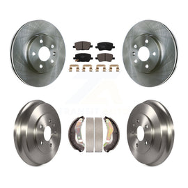 [Front+Rear] 2018-2020 Chevrolet Sonic Premium OE Brake Rotor Drum Kit & Ceramic Pads For Max Braking