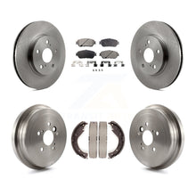 Charger l&#39;image dans la galerie, [Front+Rear] 2006 Toyota Camry SE/XLE Premium OE Brake Rotor Drum Kit &amp; Ceramic Pads For Max Braking