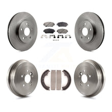 Charger l&#39;image dans la galerie, [Front+Rear] 2005-2006 Toyota Camry SE/XLE Premium OE Brake Rotor Drum Kit &amp; Ceramic Pads For Max Braking