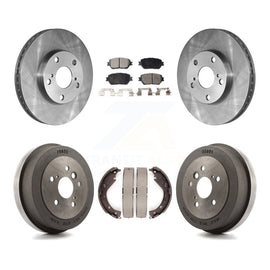 [Front+Rear] 2005 Toyota Camry Base/LE Premium OE Brake Rotor Drum Kit & Ceramic Pads For Max Braking