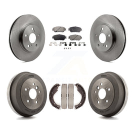 [Front+Rear] 2005 Toyota Camry SE/XLE Premium OE Brake Rotor Drum Kit & Ceramic Pads For Max Braking