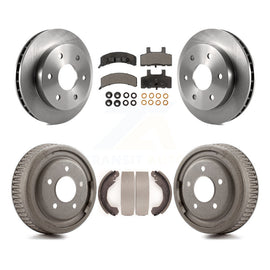 Front Rear Disc Brake Rotors Ceramic Pads And Drum Kit For GMC Yukon 4WD