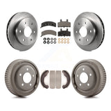 Front Rear Disc Brake Rotors Ceramic Pads And Drum Kit For GMC Yukon 4WD