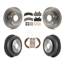 [Front+Rear] 1994-1999 Dodge Ram 1500 4WD Premium OE Brake Rotor Drum Kit & Ceramic Pads For Max Braking
