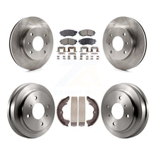 Charger l&#39;image dans la galerie, [Front+Rear] 2002-2006 Nissan Sentra 1.8L Premium OE Brake Rotor Drum Kit &amp; Ceramic Pads For Max Braking