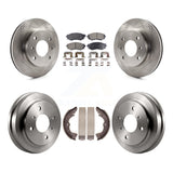 [Front+Rear] 2002-2006 Nissan Sentra 1.8L Premium OE Brake Rotor Drum Kit & Ceramic Pads For Max Braking