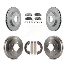 Front Rear Disc Brake Rotors Ceramic Pads And Drum Kit For Dodge Caliber