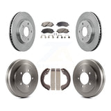 Front Rear Disc Brake Rotors Ceramic Pads And Drum Kit For Dodge Caliber
