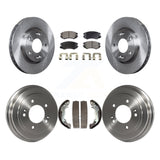 Front Rear Disc Brake Rotors Ceramic Pads And Drum Kit For Hyundai Elantra