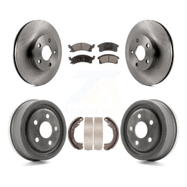 Front Rear Disc Brake Rotors Ceramic Pads And Drum Kit For Chevrolet Beretta