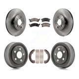 Front Rear Disc Brake Rotors Ceramic Pads And Drum Kit For Chevrolet Beretta