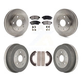Front Rear Disc Brake Rotors Ceramic Pads And Drum Kit For Toyota Camry 2.2L
