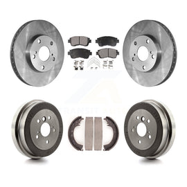 Front Rear Disc Brake Rotors Ceramic Pads And Drum Kit For Toyota Camry
