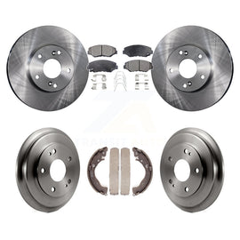Front Rear Disc Brake Rotors Ceramic Pads And Drum Kit For Honda Civic
