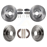 Front Rear Disc Brake Rotors Ceramic Pads And Drum Kit For Honda Civic