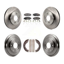 Front Rear Disc Brake Rotors Ceramic Pads And Drum Kit For Honda Civic