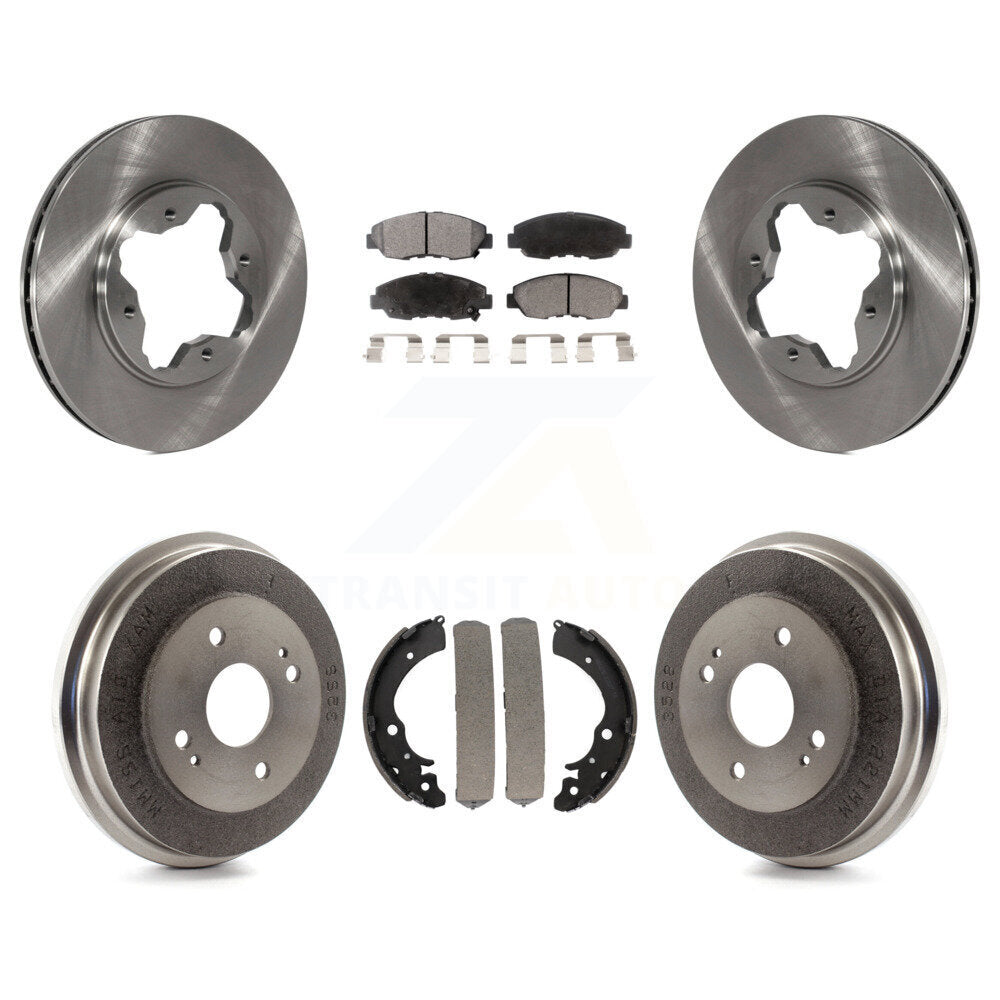 Front Rear Disc Brake Rotors Ceramic Pads And Drum Kit For Honda Accord