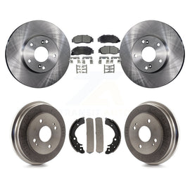 [Front+Rear] 1998-2002 Honda Accord 3.0L Premium OE Brake Rotor Drum Kit & Ceramic Pads For Max Braking