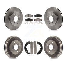 Charger l'image dans la galerie, Front Rear Brake Rotor Ceramic Pad And Drum Kit For Honda Accord Coupe with 2.3L
