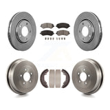 Front Rear Brake Rotor Ceramic Pad & Drum Kit For Dodge Caravan Grand Chrysler