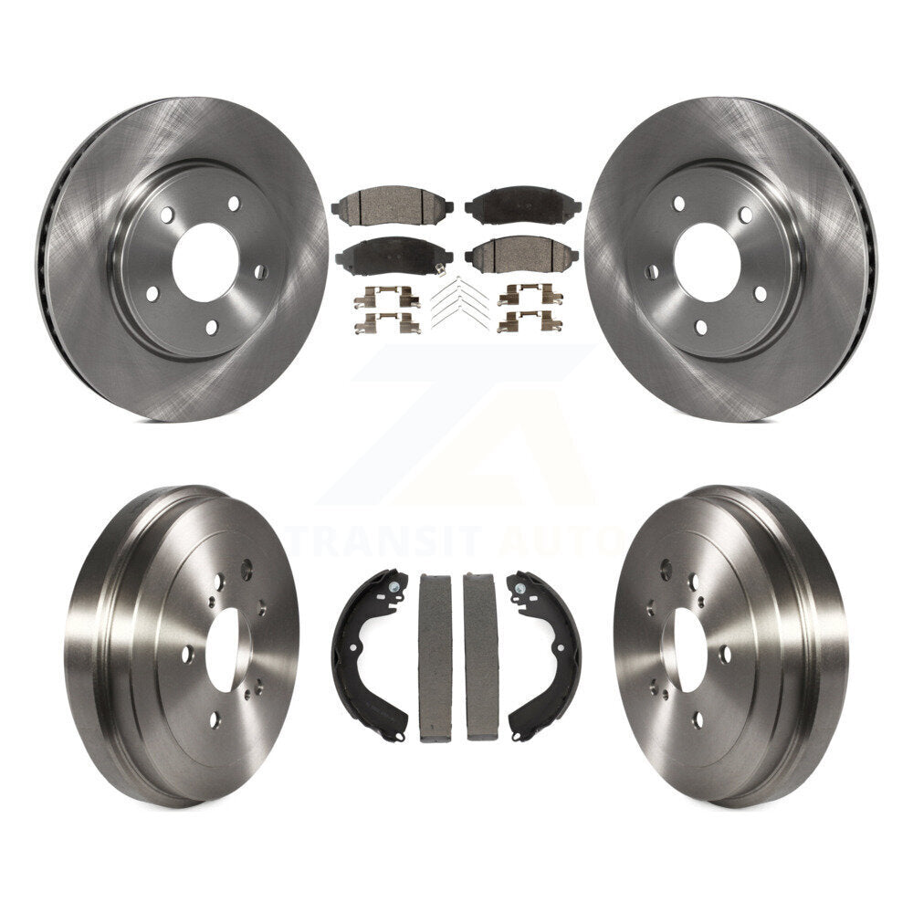 Front Rear Disc Brake Rotor Ceramic Pad Drum Kit For Nissan NV200 Chevrolet City