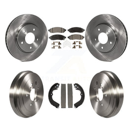 Front Rear Disc Brake Rotor Ceramic Pad Drum Kit For Nissan NV200 Chevrolet City