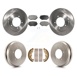 Front Rear Disc Brake Rotors Ceramic Pad & Drum Kit For Suzuki XL-7 Grand Vitara
