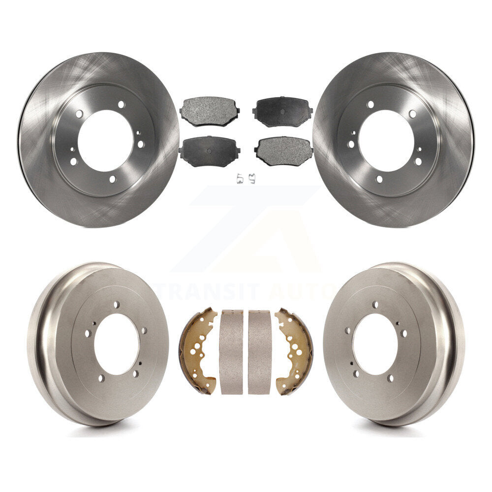 Front Rear Disc Brake Rotors Ceramic Pad & Drum Kit For Suzuki XL-7 Grand Vitara