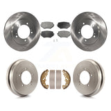 Front Rear Disc Brake Rotors Ceramic Pad & Drum Kit For Suzuki XL-7 Grand Vitara