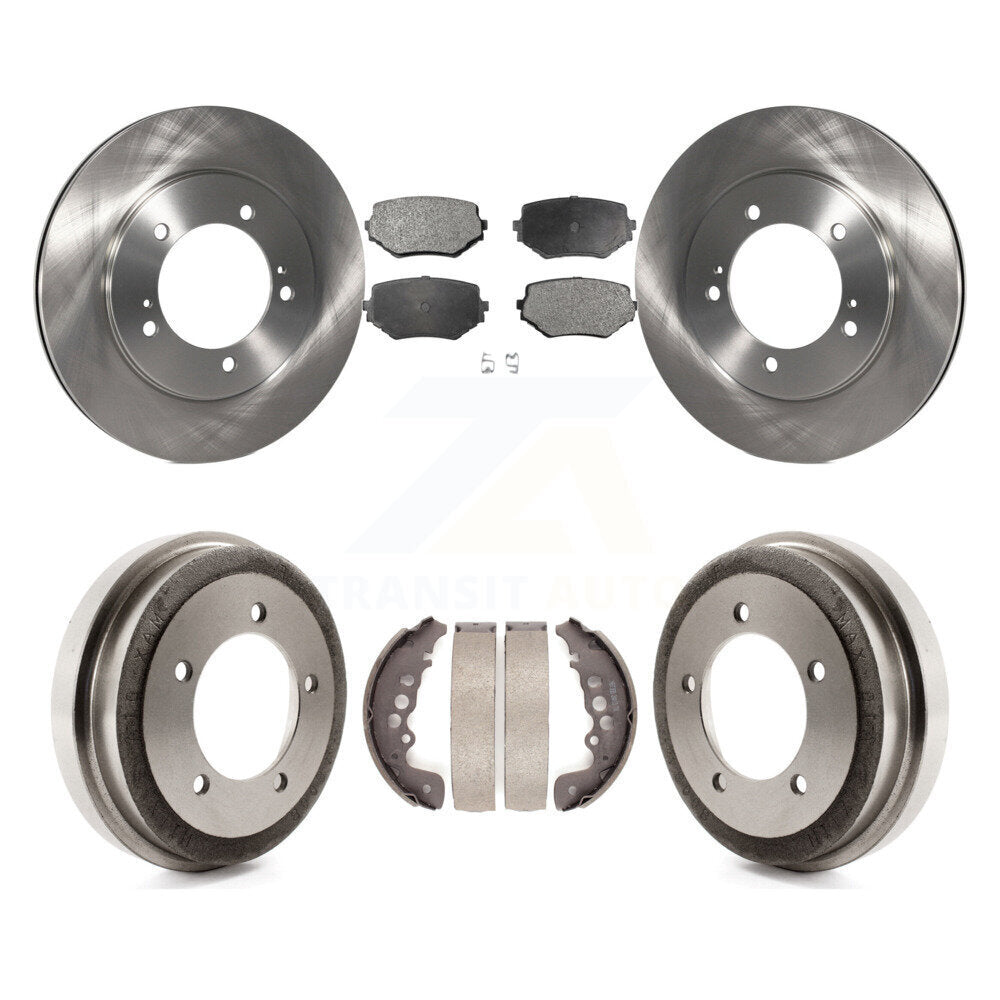 Front Rear Disc Brake Rotors Ceramic Pads And Drum Kit For Suzuki Grand Vitara