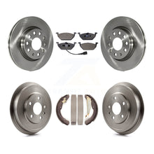 Charger l&#39;image dans la galerie, Front Rear Disc Brake Rotors Ceramic Pads And Drum Kit For Volkswagen Jetta