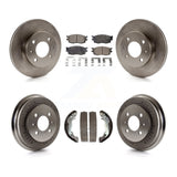 [Front+Rear] 2006 Hyundai Accent Hatchback Premium OE Brake Rotor Drum Kit & Ceramic Pads For Max Braking