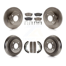 Charger l&#39;image dans la galerie, [Front+Rear] 2006 Hyundai Accent Hatchback Premium OE Brake Rotor Drum Kit &amp; Ceramic Pads For Max Braking
