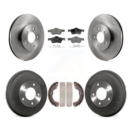 Front Rear Disc Brake Rotor Ceramic Pad Drum Kit For Ford Escape Mercury Mariner
