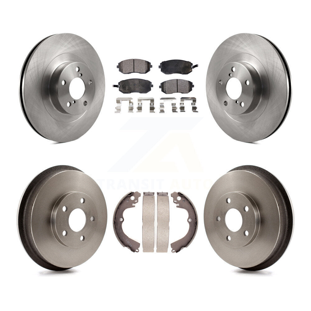 Front Rear Disc Brake Rotor Ceramic Pad And Drum Kit For Subaru Forester Impreza
