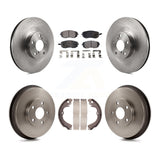 Front Rear Disc Brake Rotor Ceramic Pad And Drum Kit For Subaru Forester Impreza