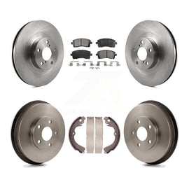 Front Rear Disc Brake Rotors Ceramic Pads And Drum Kit For Subaru Impreza WRX