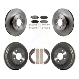 Front Rear Disc Brake Rotors Ceramic Pads And Drum Kit For Honda Fit