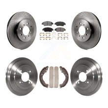 Charger l'image dans la galerie, [Front+Rear] 2013 Honda Fit DX Premium OE Brake Rotor Drum Kit &amp; Ceramic Pads For Max Braking