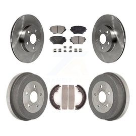 Front Rear Disc Brake Rotors Ceramic Pads And Drum Kit For Toyota RAV4