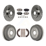 Front Rear Disc Brake Rotors Ceramic Pads And Drum Kit For Toyota RAV4