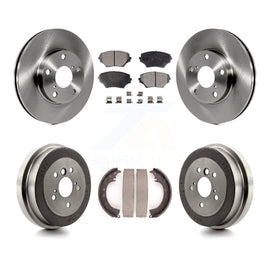 [Front+Rear] 01-02 Toyota RAV4 GAS engine Premium OE Brake Rotor Drum Kit & Ceramic Pads For Max Braking