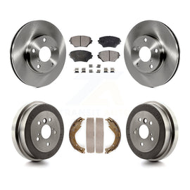 Front Rear Disc Brake Rotors Ceramic Pads And Drum Kit For Toyota RAV4