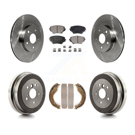 Front Rear Disc Brake Rotors Ceramic Pads And Drum Kit For Toyota RAV4